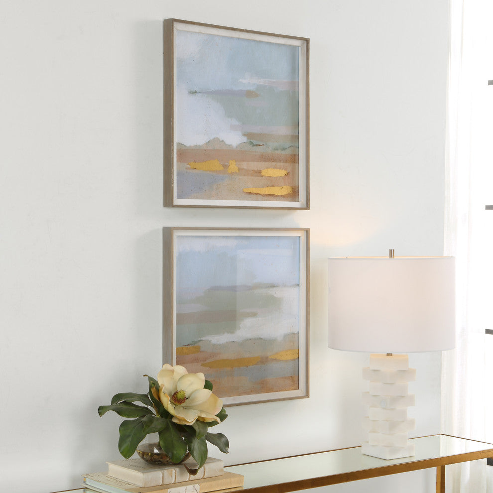 Uttermost Abstract Coastline Framed prints, 2-Piece Set