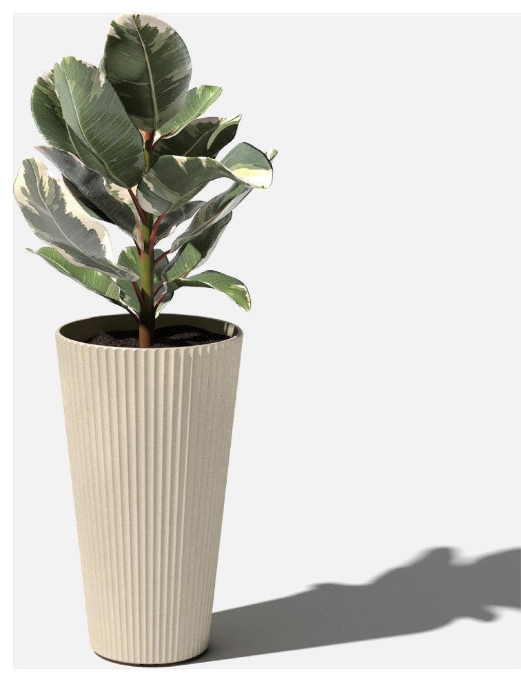 Veradek Demi Series Tall 26" Planter, Sand, 1 Pack