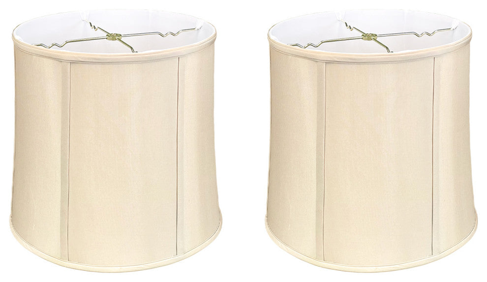 Royal Designs Drum Lamp Shade, Beige, 14x15x15, Set of 2