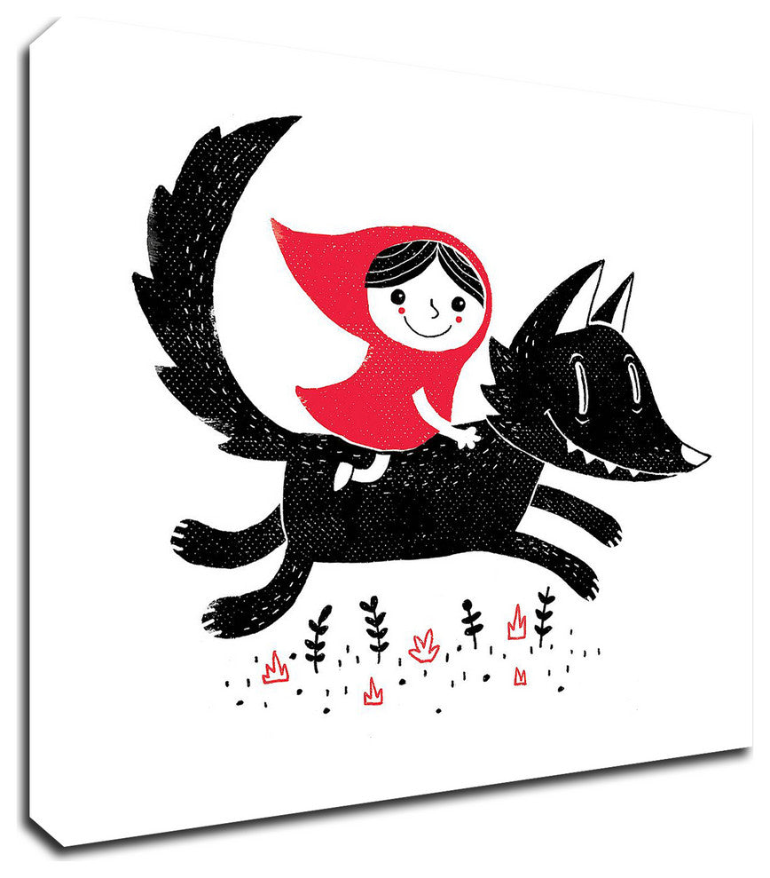 Red Riding by Michael Buxton, Print on Canvas, 16"x16"