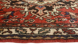 Fine Vintage Distressed Kathie Rust/Ivory Runner, 3'5x10'0