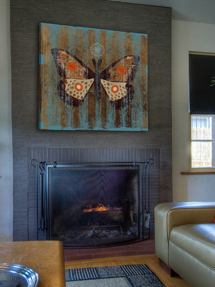"Rustic Moth" Painting Print on Canvas by Evelia