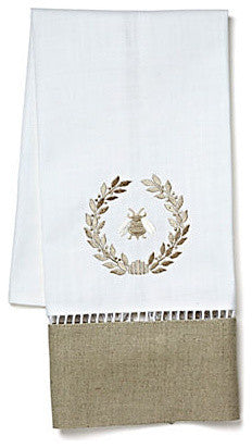 Combo Linen Hand Towel, Napoleon Bee Wreath