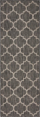 Unique Loom Black Trellis Outdoor 2' 0 x 6' 0 Runner Rug