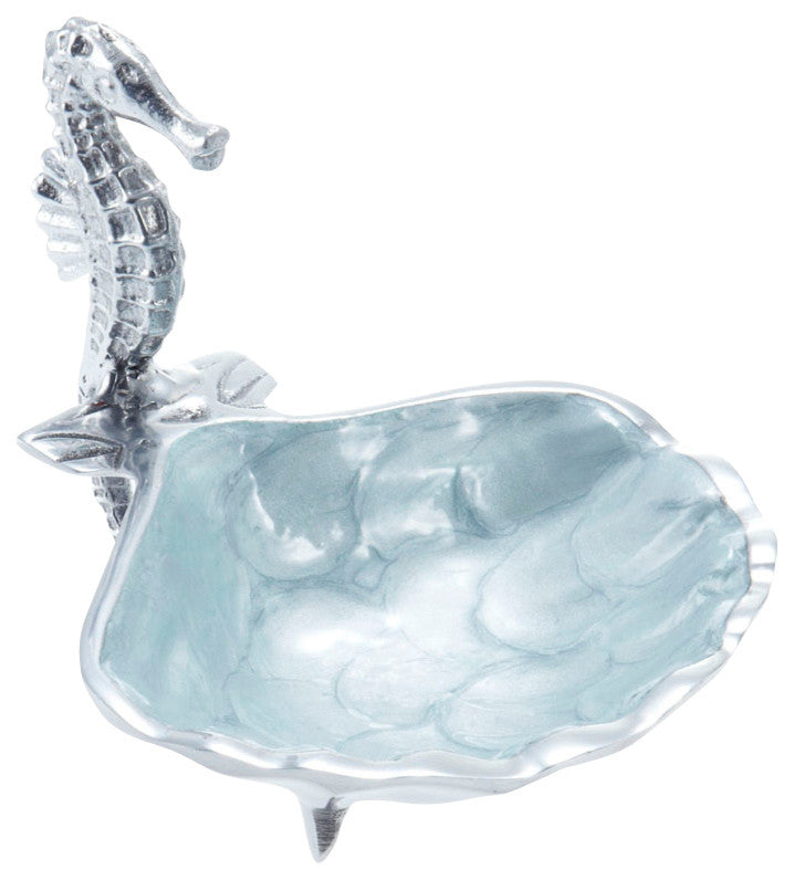 Scallop Sea Horse 5" Bowl, Hydrangea