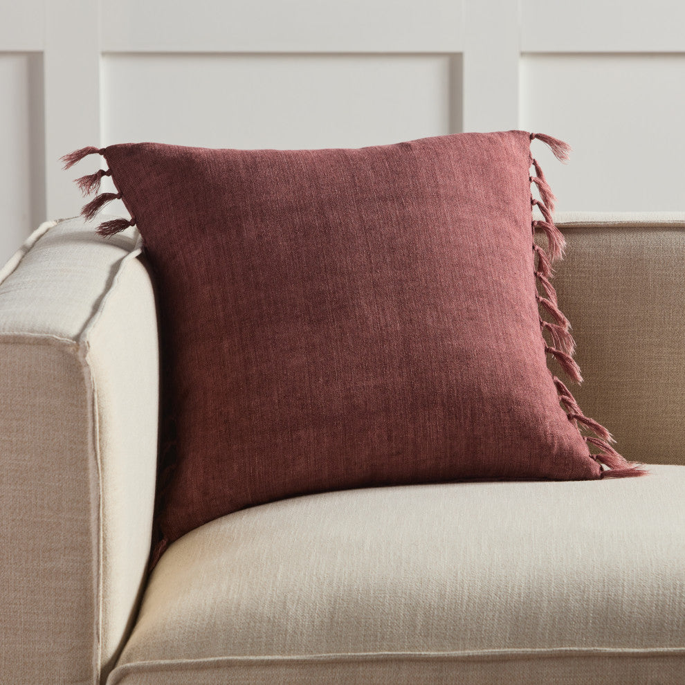 Jaipur Living Majere Solid Rose Poly Fill Pillow 20" Square
