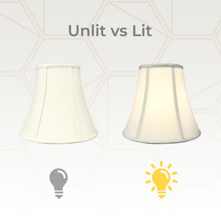 Royal Designs True Bell Basic Lamp Shade, V Notch Fitter, Eggshell, 9x18x13.625