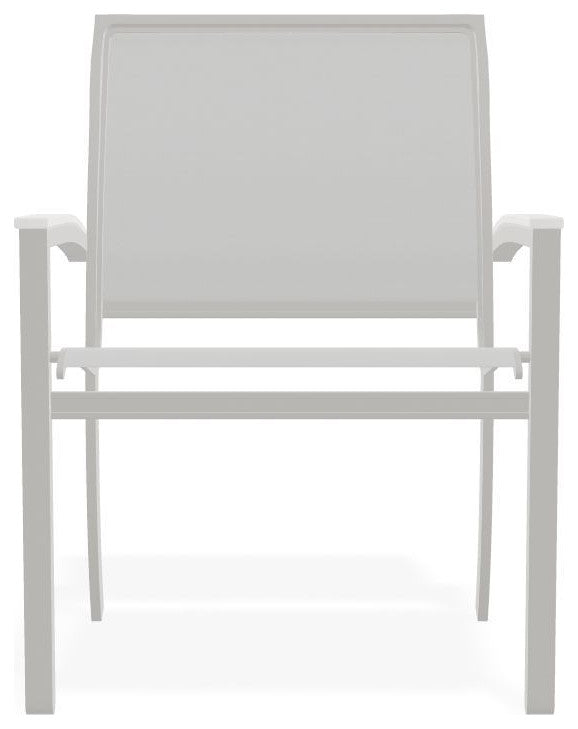 Bazza Sling Stackable Outdoor Dining Chair, White/Snow