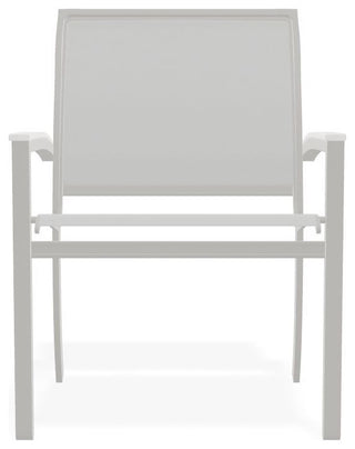 Bazza Sling Stackable Outdoor Dining Chair, White/Snow