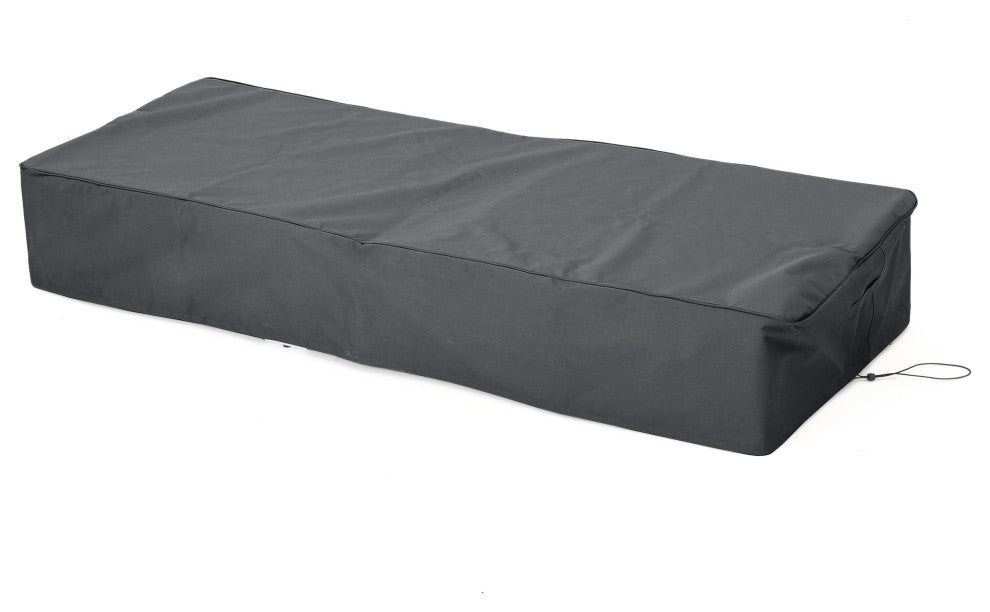 GDF Studio Ann Outdoor Waterproof Chaise Lounge Cover, Gray, Set of 4
