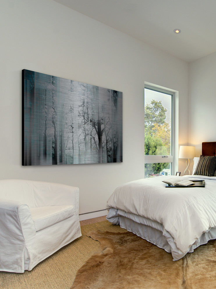"Wild Trees" UV Ink Print on Brushed  Aluminum, 45"x30"