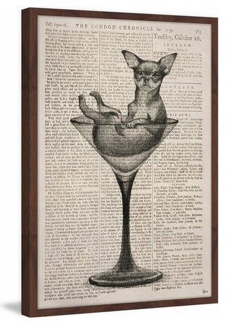 "Drink Me" Framed Painting Print, 16"x24"