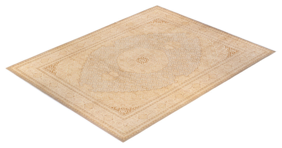 Effat, One-of-a-Kind Hand-Knotted Area Rug Ivory, 9'3"x12'3"