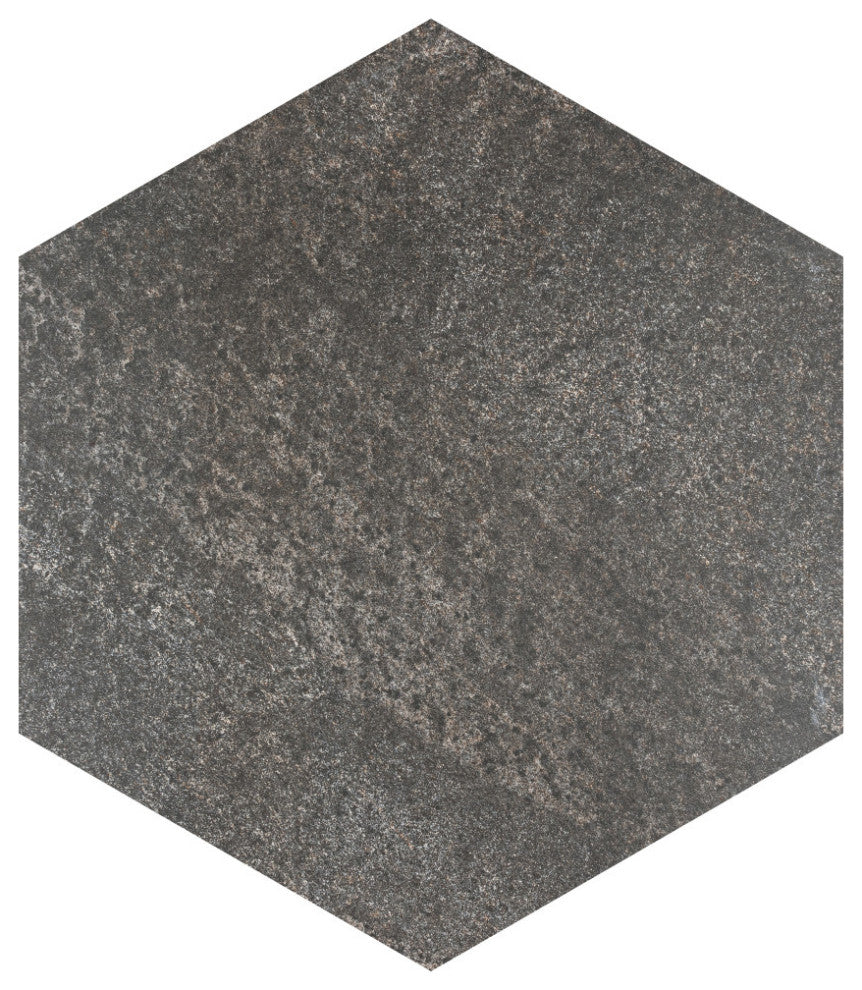 Nagpur Grand Hex Grafito Porcelain Floor and Wall Tile