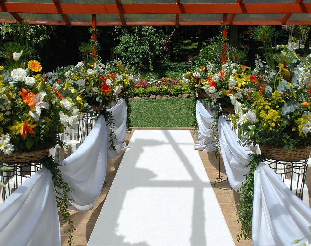 White Carpet Aisle Runner, 4'x40'