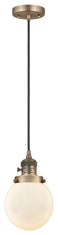 INNOVATIONS 201CSW-BB-G201-6-LED 1-Light Mini Pendant Brushed Brass