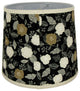 Floral Print Lamp Shade, Black, 14"