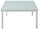 Lounge Sectional Sofa Chair Table Set, Sunbrella, Aluminum, Gray, Outdoor