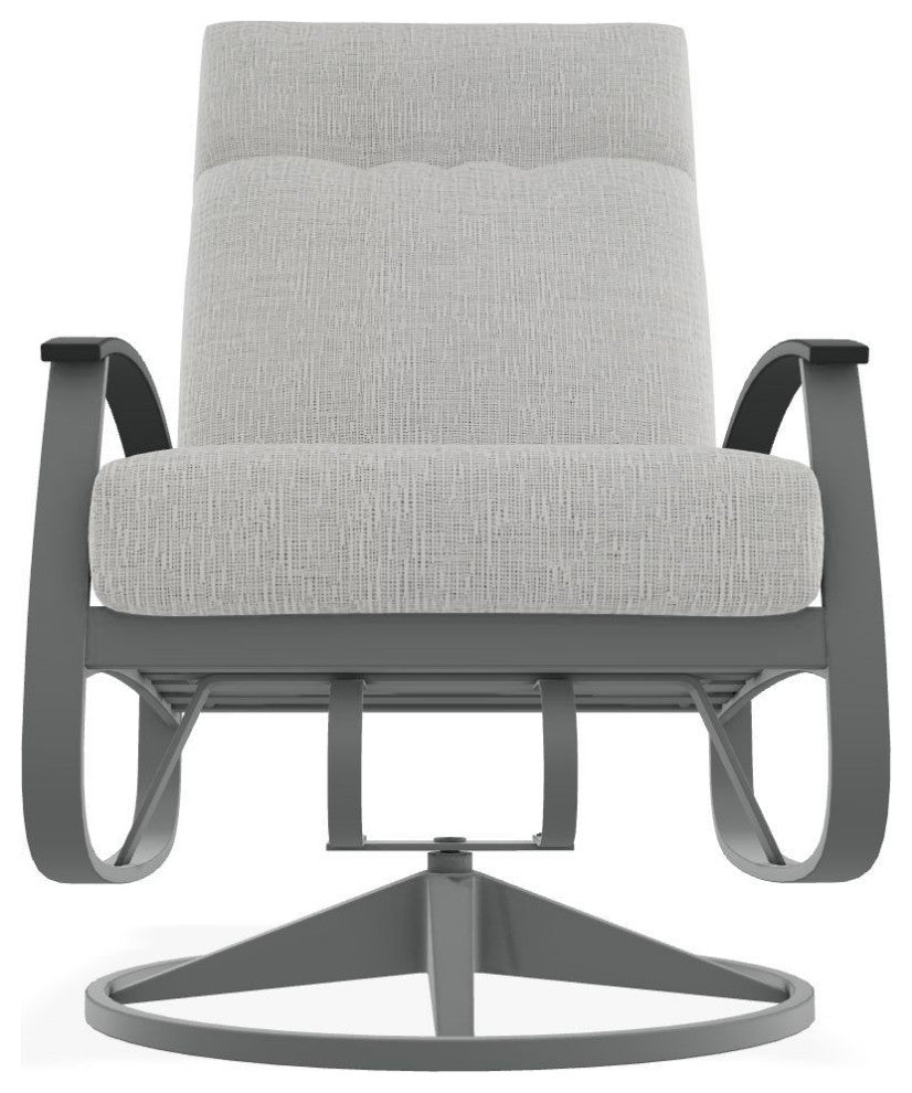 Belle Isle Cushion Deep Seat Outdoor Swivel Rocker, Grasscloth Cloud/Graphite