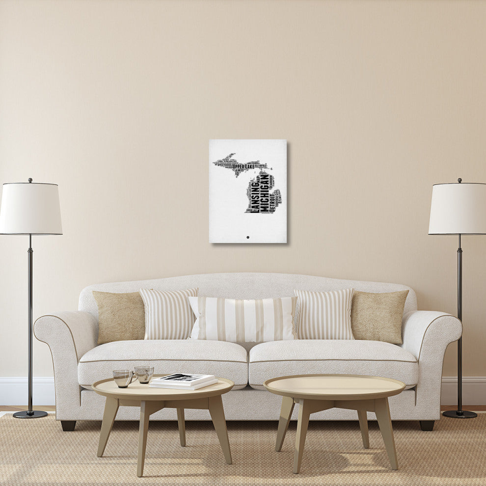 "Michigan Word Cloud 2" Fine Art Print