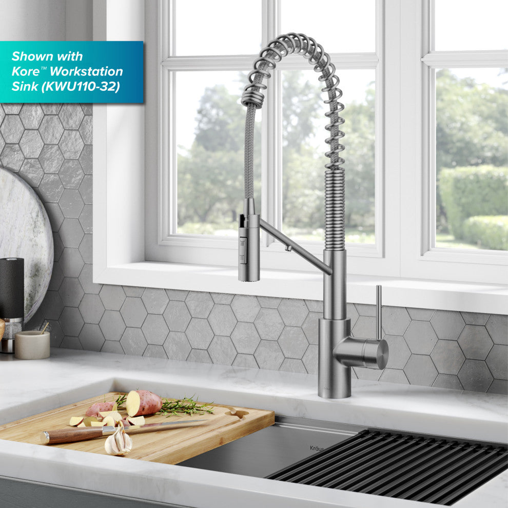 Oletto Commercial Pull-Down Filter Kitchen Faucet, SFS