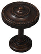 Rope Drapery Medallion Holdback, Mahogany