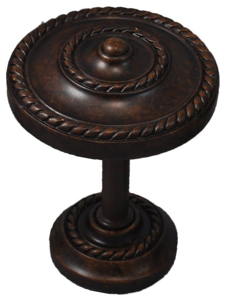 Rope Drapery Medallion Holdback, Mahogany