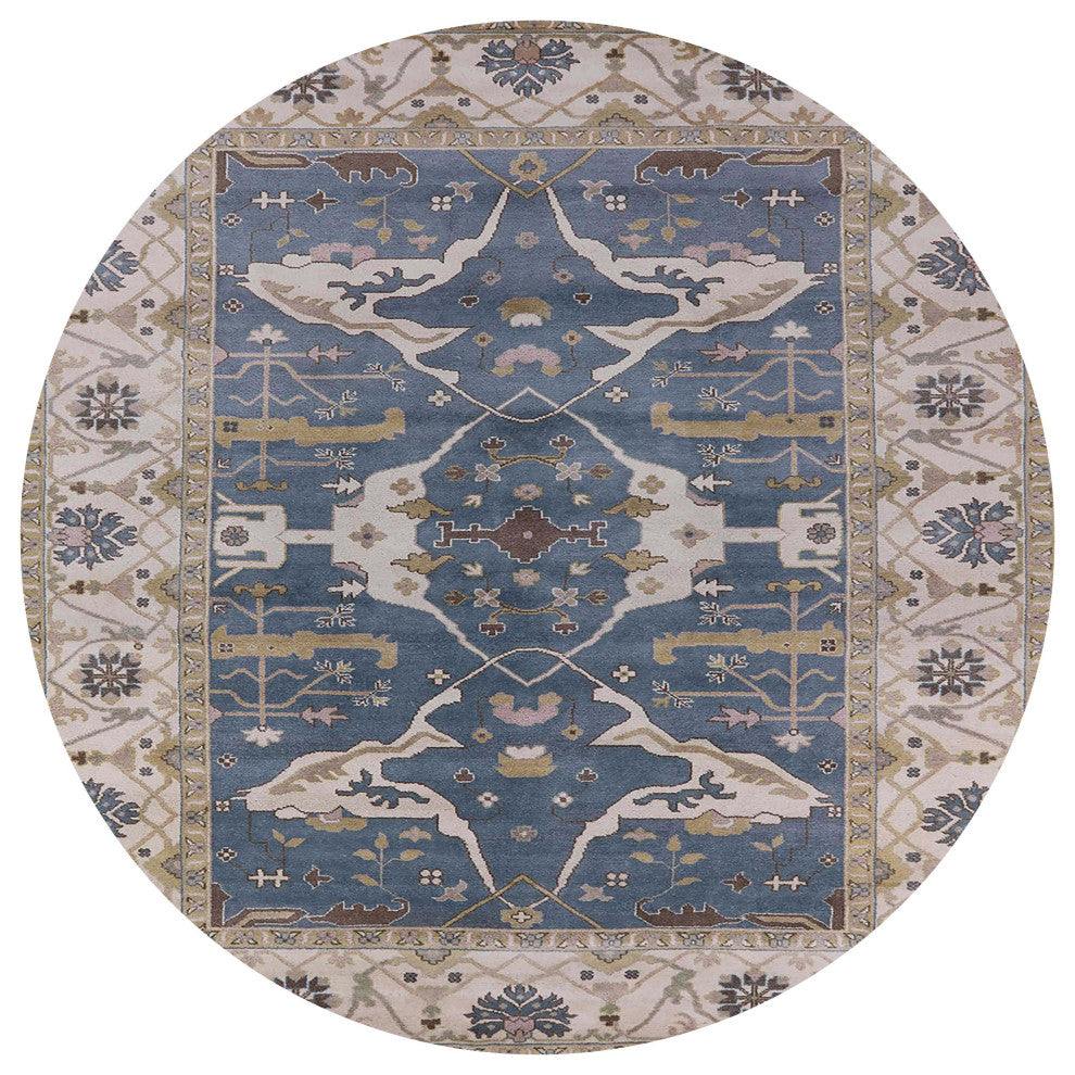 Ahgly Company Indoor Round Mid-Century Modern Area Rugs, 7' Round