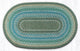 Earth Rugs C-419 Sage / Ivory / Settlers Blue Oval Braided Rug 27" x 45"