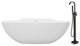 71 inch Freestanding Solid Surface Bathtub with Standing Faucet