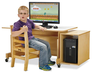 Apollo Double Computer Desk - White Top