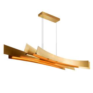 Candora Integrated LED Chandelier, Brass, 50 Inches
