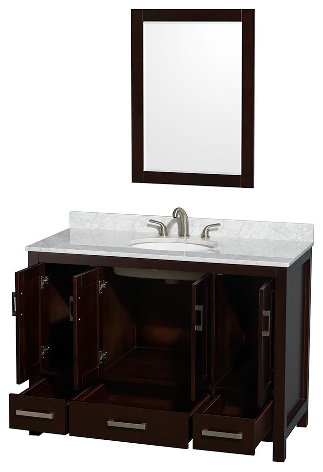 Wyndham WCS141448SESCMUNOM24 Espresso 48 Inch Single Bathroom Vanity