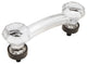 Cosmas 6397ORB-C Oil Rubbed Bronze With Clear Glass Cabinet Cup Pull, Single