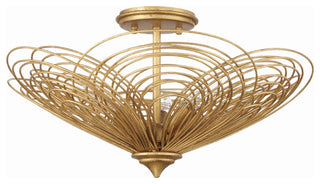 Crystorama Lighting Group DOR-B7703 Doral 3 Light 19"W Semi-Flush - Renaissance