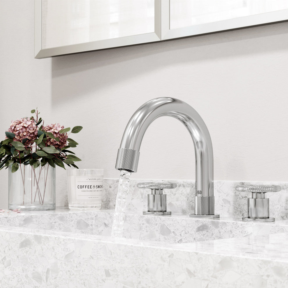VIGO Wythe 8" H 2-Handle Widespread Bathroom Faucet, Chrome