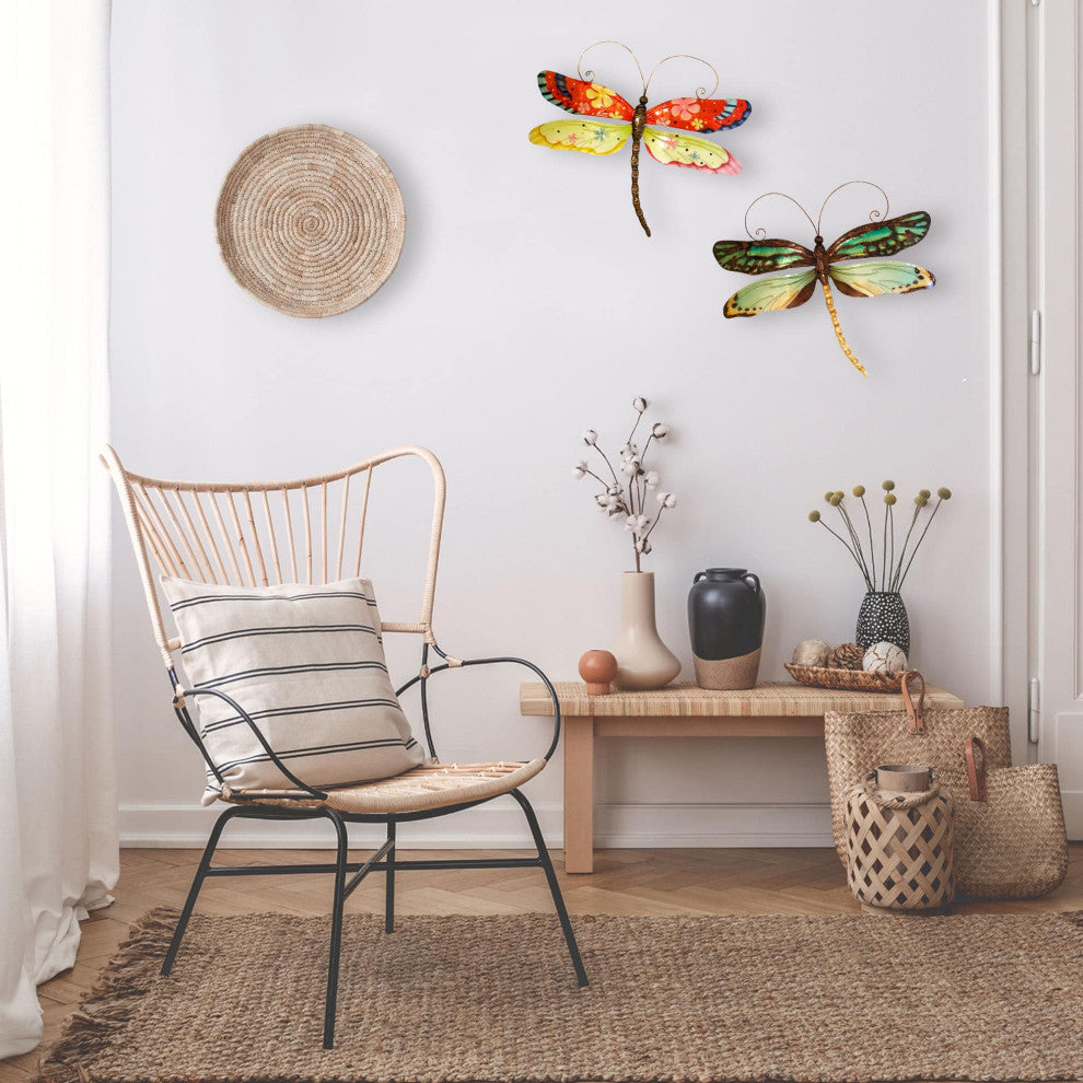 Dragonfly Wall Decor Aqua And Gold