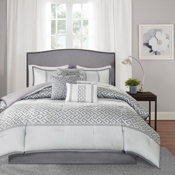 Madison Park Jacquard 7-Piece Comforter Set, Queen