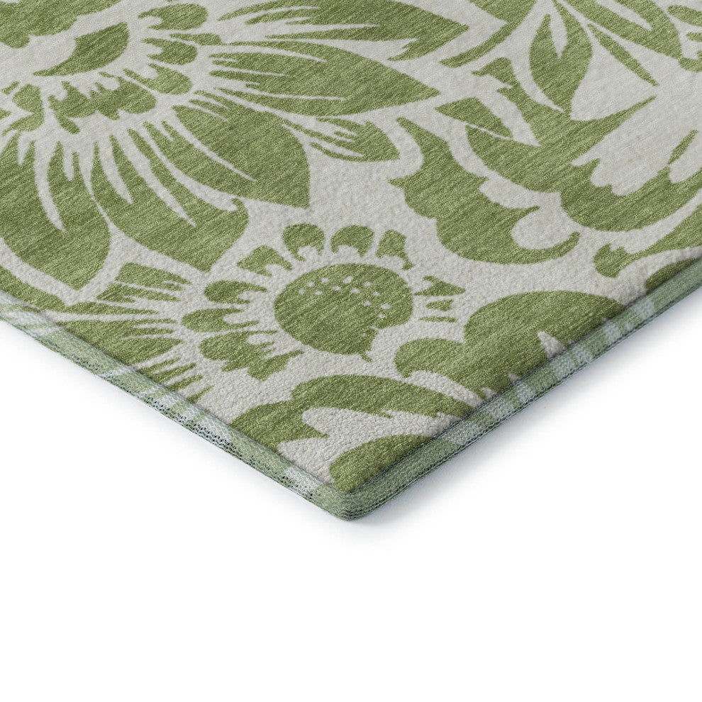 Premium Machine Washable Mayfield AMF551 Aloe 3' x 5' Rug