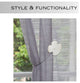 Magnetic Water Lily Curtain Tiebacks "“ Resin Floral Design, White, Pack of 2