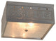 Square Ceiling Light with Chisel, Country Tin