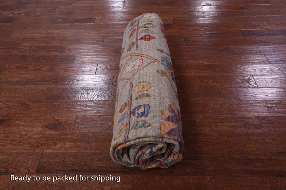 9' 9" X 13' 5" Turkish Oushak Hand Knotted Wool Rug - Q12405