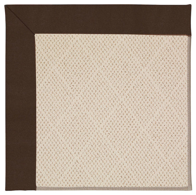 Zoe-White Wicker Machine Tufted Rectangle Rug, Brown, 2''x3''