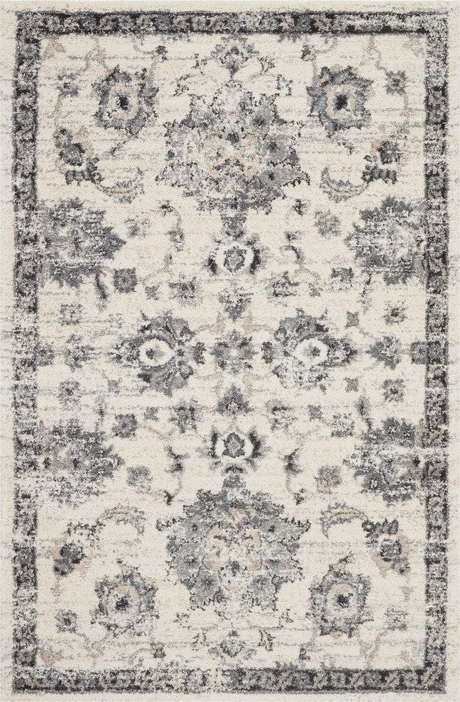 Nourison Fusion Cream/Gray Area Rug, 4'x6'