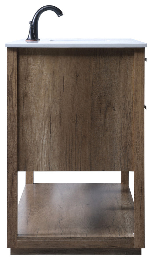 Louie 54" SIngle Bathroom Vanity, Natural Oak