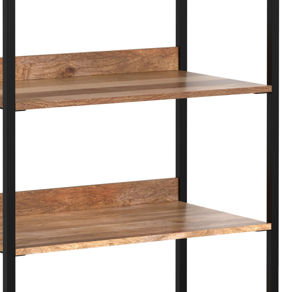 Kelsey Solid Mango Wood Large Bookshelf, Natural