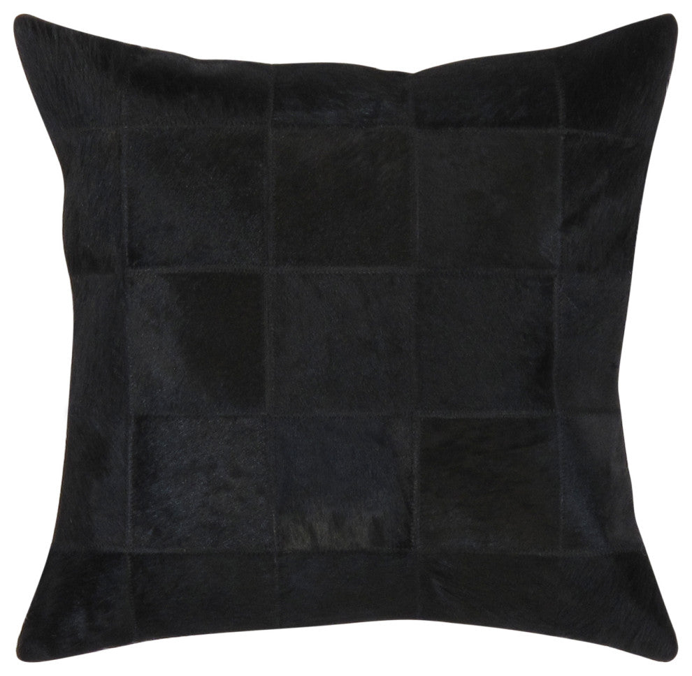 Safari Cowhide Black/Black Decorative Pillow