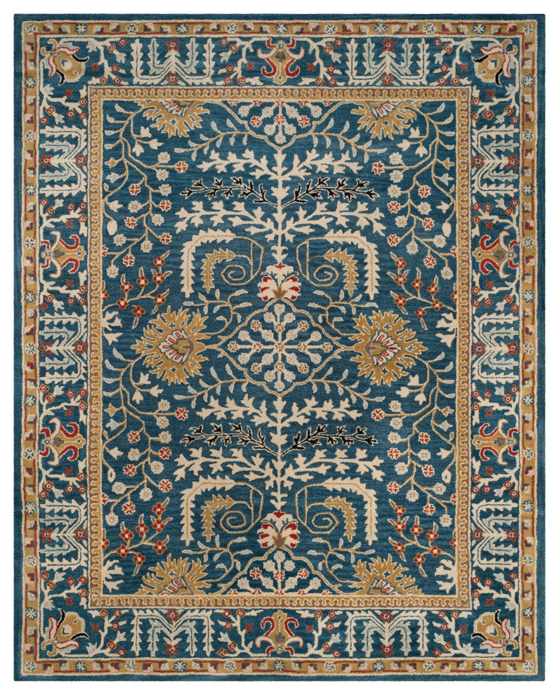 Safavieh Antiquity Collection AT64 Rug, Dark Blue/Multi, 8'x10'