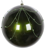 Vickerman 6" Moss Green Candy Curtain Orn 3/Bag