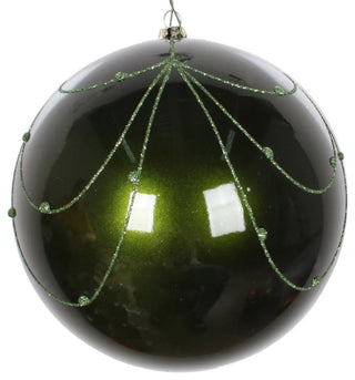 Vickerman 6" Moss Green Candy Curtain Orn 3/Bag